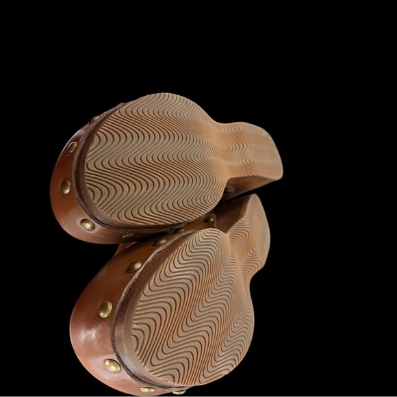 Dansko Andie Tan Leather Mules with Stud Accents - Picture 10 of 11